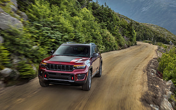 Jeep Grand Cherokee Trailhawk, mountain road, 2022 cars, Cherokee WL, offroad, american cars, Jeep HD wallpaper