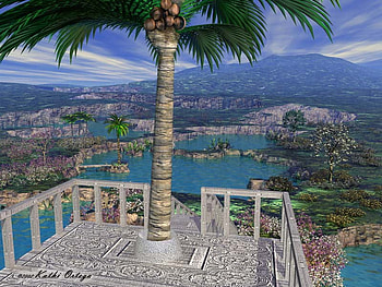 digtial 3D 1017. jpg, nature, palmtree patio, 3d HD wallpaper