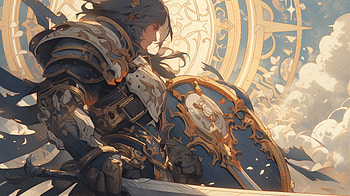 Majestic Paladin Warrior, paladin, Anime, warrior HD wallpaper