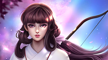 Kikyo, kikyo, anime-girl, anime, artist, artwork, digital-art, deviantart HD wallpaper