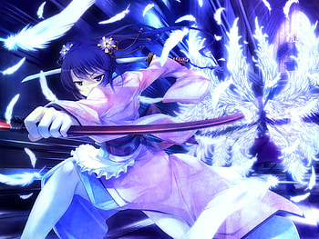 Warrior, sweet, fighter, cute, katana, furious HD wallpaper