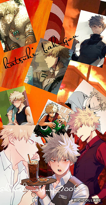 Katsuki bakugou, orange, red, mha, bnha, class 1a, cute, anime HD phone wallpaper
