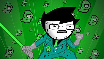 Preview green, figure, aggression, style, homestuck HD wallpaper