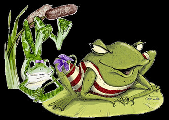 Meet Me At My Pad, Cartoons, Abstract, Art, Digital, Frogs HD wallpaper