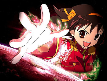 haruhi suzumiya, suzumiya, in, haruhi, red HD wallpaper
