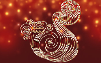 Zodiac ~ Aquarius, red, golden, zodiac, fantasy, varsator, aquarius, water HD wallpaper