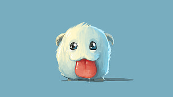 Cute White Poro, white, cute, cartoons HD wallpaper