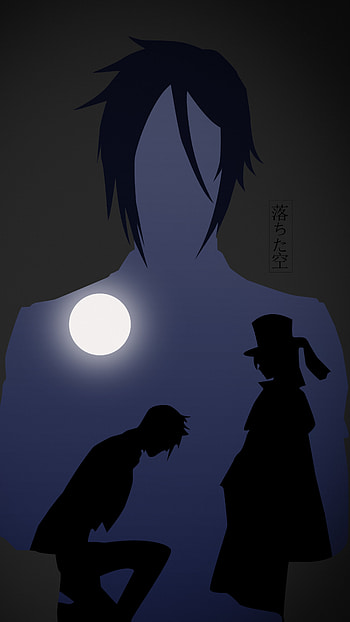 Ciel and Sebastian, aesthetic, minimalistic, black butler, anime HD phone wallpaper