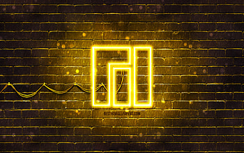 Manjaro yellow logo, yellow brickwall, , Manjaro new logo, Linux, Manjaro neon logo, Manjaro logo, Manjaro HD wallpaper