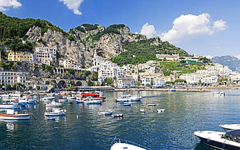 Positano-Italy, Boats, Places, Amazing, Sea, Architecture, Italy, Europe, Beautiful, Positano, View, Clouds, Sky HD wallpaper
