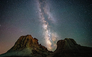 Milky Way, night, sky, stars HD wallpaper
