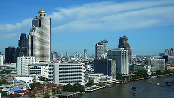 Bangkok Skyline, City sky, Stock video footage HD wallpaper