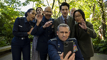 Adrian Mallory Diana Silvers Erin Naird John Malkovich Mark R. Naird Steve Carell Space Force HD wallpaper