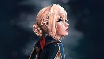 Violet Anime Girl , anime-girl, anime, artist, artwork, digital-art, deviantart HD wallpaper
