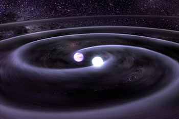 gravity waves, two, around, stars, spinning HD wallpaper