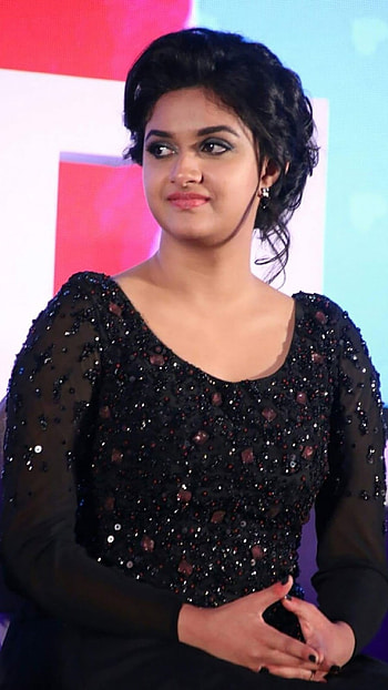 Keerthi Suresh, Black, Dress HD phone wallpaper