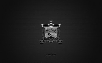Dundalk FC, Irish football club, silver logo, gray carbon fiber background, League of Ireland Premier Division, football, Dundalk, Ireland, Dundalk FC logo HD wallpaper