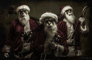 Christmas, Creepy, Holiday, Axe, Dark, Santa HD wallpaper
