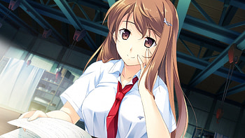 Amane Mochizuki, anime girl, white, anime school girl, anime, kono oozora ni tsubasa wo hirogete HD wallpaper