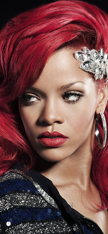 Rihanna, Colored hair , Red hair, Fashion HD phone wallpaper