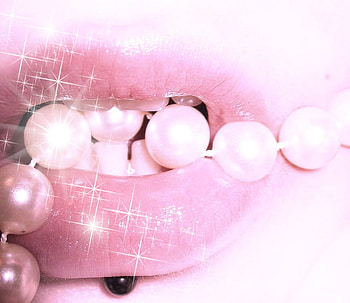 Pink Lips, pearls, lips, pink, mouth HD wallpaper