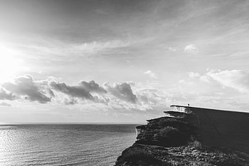 Nature, Rock, Silhouette, Bw, Chb HD wallpaper