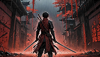 Aftermath, Anime, Samurai, AI Art, Anime Art, Anime Samurai HD wallpaper