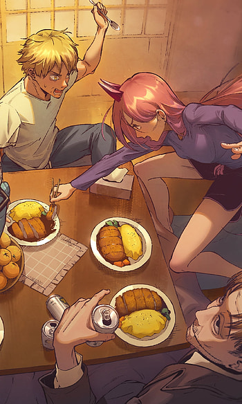 Chainsaw Man Anime Vibes - Dynamic Dinner , Anime, Chainsaw Man HD phone wallpaper