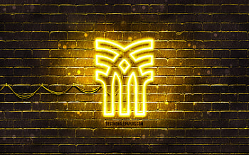 Fenchurch yellow logo, , yellow brickwall, Fenchurch logo, brands, Fenchurch neon logo, Fenchurch HD wallpaper