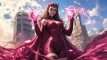 Scarlet Witch Superhuman, scarlet-witch, superheroes, artwork, artist, digital-art, ai HD wallpaper