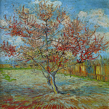 Pink Peach Tree in Blossom, Vincent van Gogh HD phone wallpaper