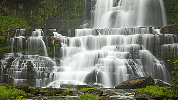 Chittenango Falls outside Syracuse, NY, river, cascades, water, rocks, usa HD wallpaper