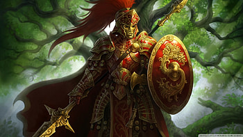 warrior, shield, sword, armour HD wallpaper