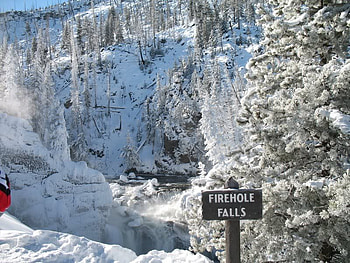 Fire Hole Falls, falls, winter, frozen, snow HD wallpaper