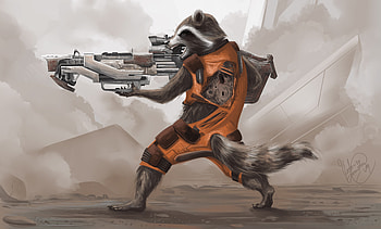 Rocket Raccoon Artwork , rocket-raccoon, guardians-of-the-galaxy-vol-2, guardians-of-the-galaxy, 2017-movies, movies, artwork HD wallpaper
