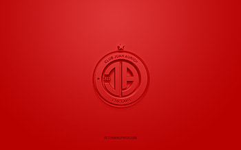 Juan Aurich, creative 3D logo, red background, Peruvian Primera Division, 3d emblem, Peruvian football club, Chiclayo, Peru, 3d art, Liga 1, football, Juan Aurich 3d logo HD wallpaper