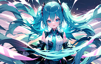Hatsune Miku, Hatsune Miku: Project DIVA F 2nd, Hatsune Miku, AI Art, Anime, Vocaloid HD wallpaper