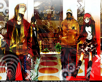 Ichigo and Group Hanging Out, ishida, ichigo, orihime, chag, sado HD wallpaper
