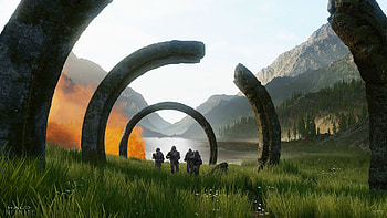 Halo Infinite, E3 2018, video game, landscape, soldiers HD wallpaper