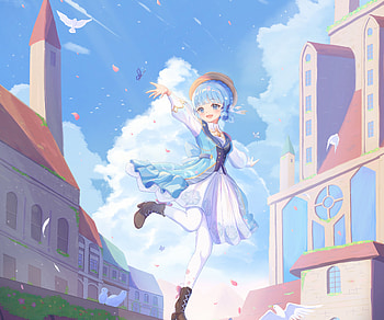 Kamisato Ayaka, Kamisato Ayaka (Genshin Impact), video game, Genshin Impact HD wallpaper