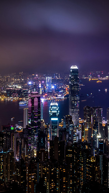 Night city , Urban nightlife, Cityscape graphy, Glowing city lights HD phone wallpaper