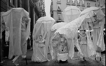 Le Maschere in Piazza del Prof Albano Ernesto, white, black, festival, costumes, graph, people HD wallpaper