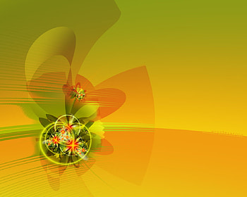 Acceleration, orange, abstract, greens HD wallpaper