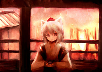 Inubashiri Momiji, momiji, touhou, cute, girl, inubashiri HD wallpaper
