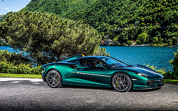 2021, Touring Arese RH95, green sports coupe, green Arese RH95, Ferrari 488, supercar, sports cars, Touring HD wallpaper