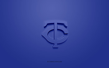 Minnesota Twins emblem, creative 3D logo, blue background, American baseball club, MLB, Minnesota, USA, Minnesota Twins, baseball, Minnesota Twins insignia HD wallpaper