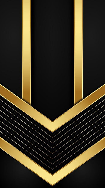 black gold arrow neon, beautiful, amoled, material, symmetry, shapes, design, geometric, pattern, abstract, lines HD phone wallpaper