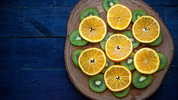 Oranges, Kiwi HD wallpaper