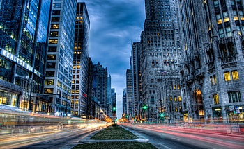 Chicago computer , Urban street view, Skyscrapers, City aesthetics HD wallpaper