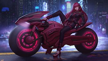 Lancer Fate Grand Order Scifi , fate-grand-order, anime-girl, anime, artwork, artist, digital-art, artstation HD wallpaper
